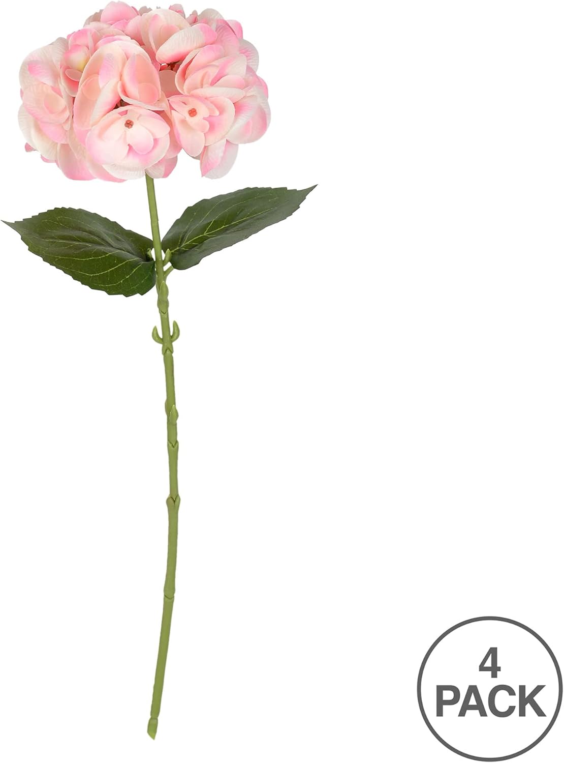 Vickerman 18" Artificial Pink Hydrangea Spray. There are 4 Pieces per Pack.