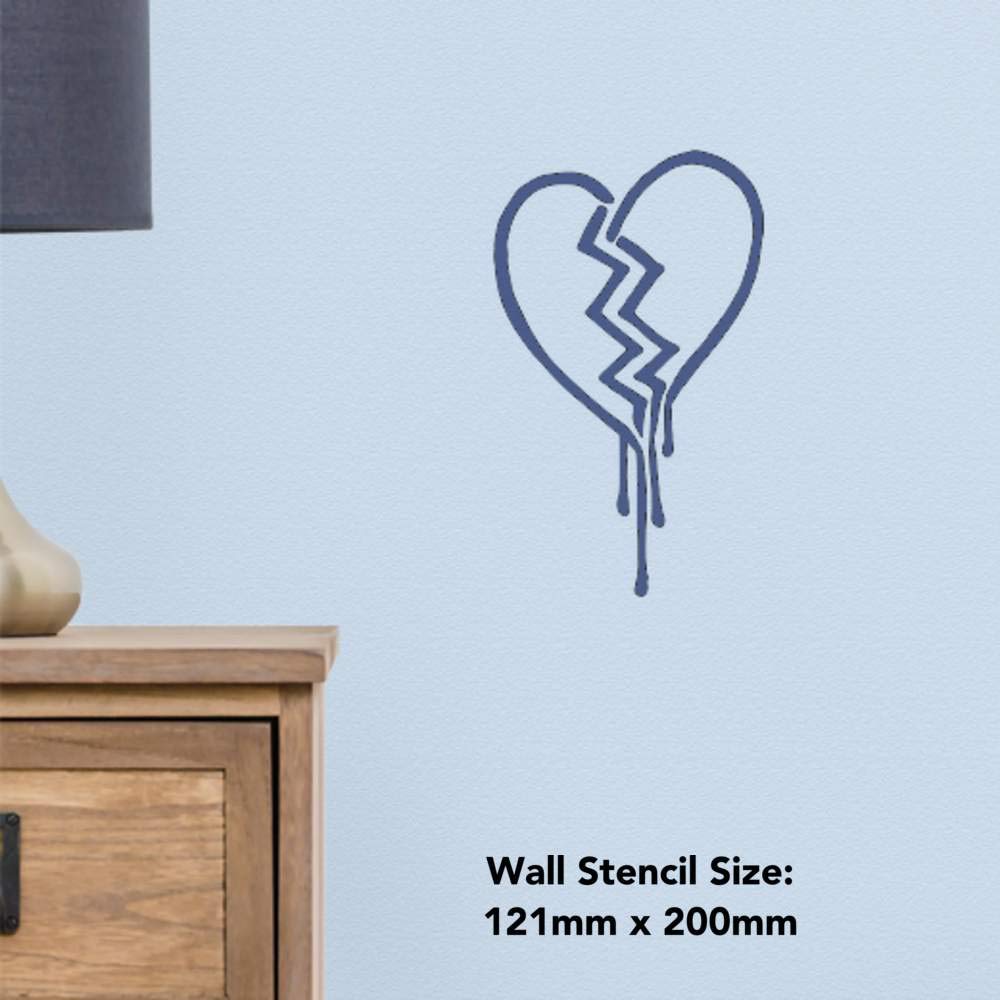 Amazon.com: Azeeda A5 'Broken Heart' Wall Stencil/Template