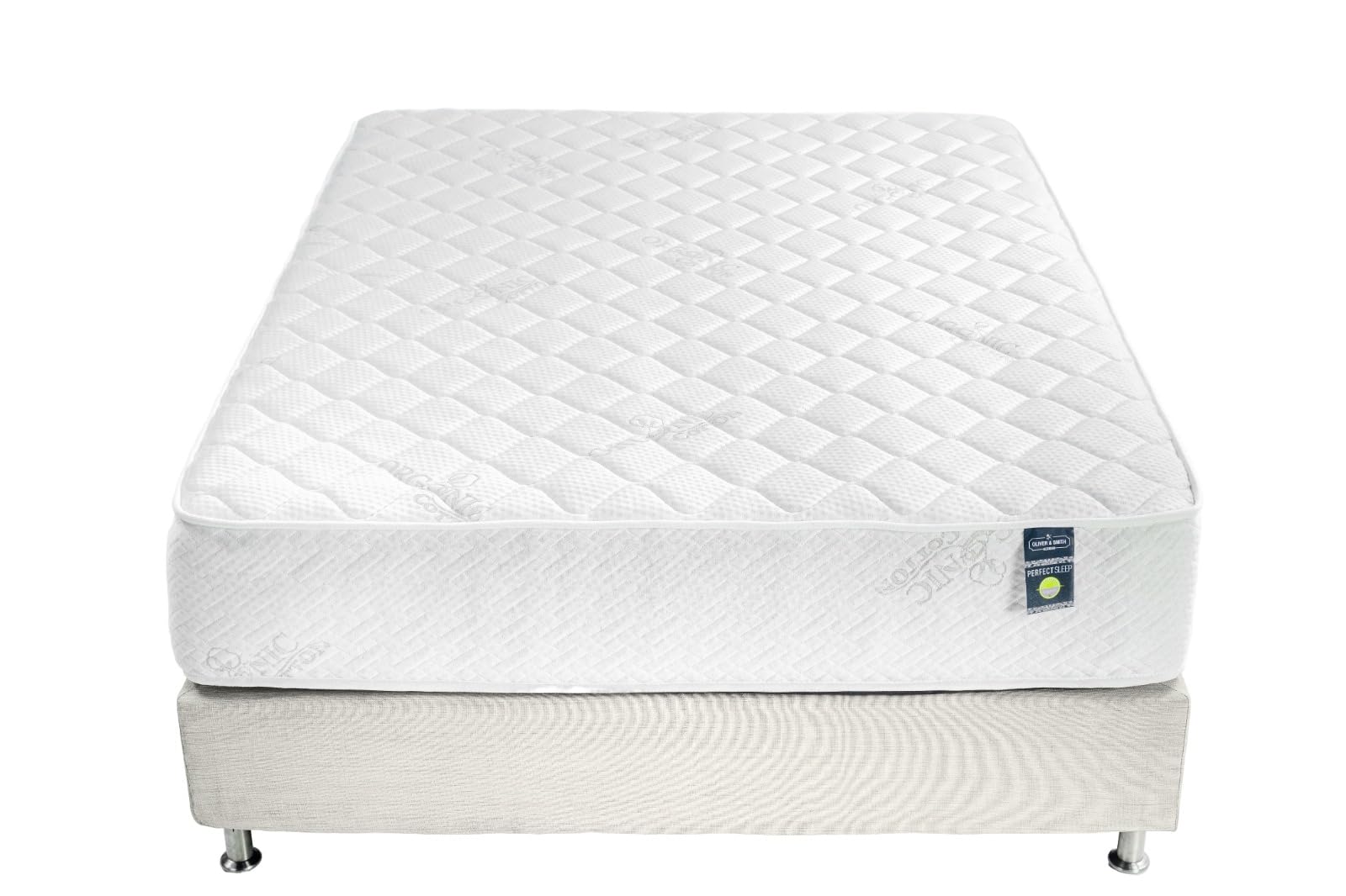 Oliver Smith - Organic Cotton - 10 Inch - Perfect Sleep - Comfort Plush Euro Pillow Top - Cool Memory Foam & Pocket Spring Mattress - Green Foam Certified - (furMattress_Chiland_10_Twin)