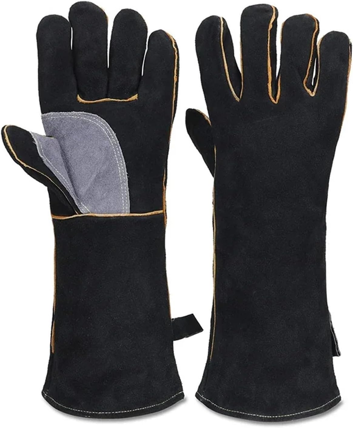 Heat Resistant Gloves, Leather With Kevlar Stitching, Perfect For Fireplace, Stove, Oven, Grill, Welding