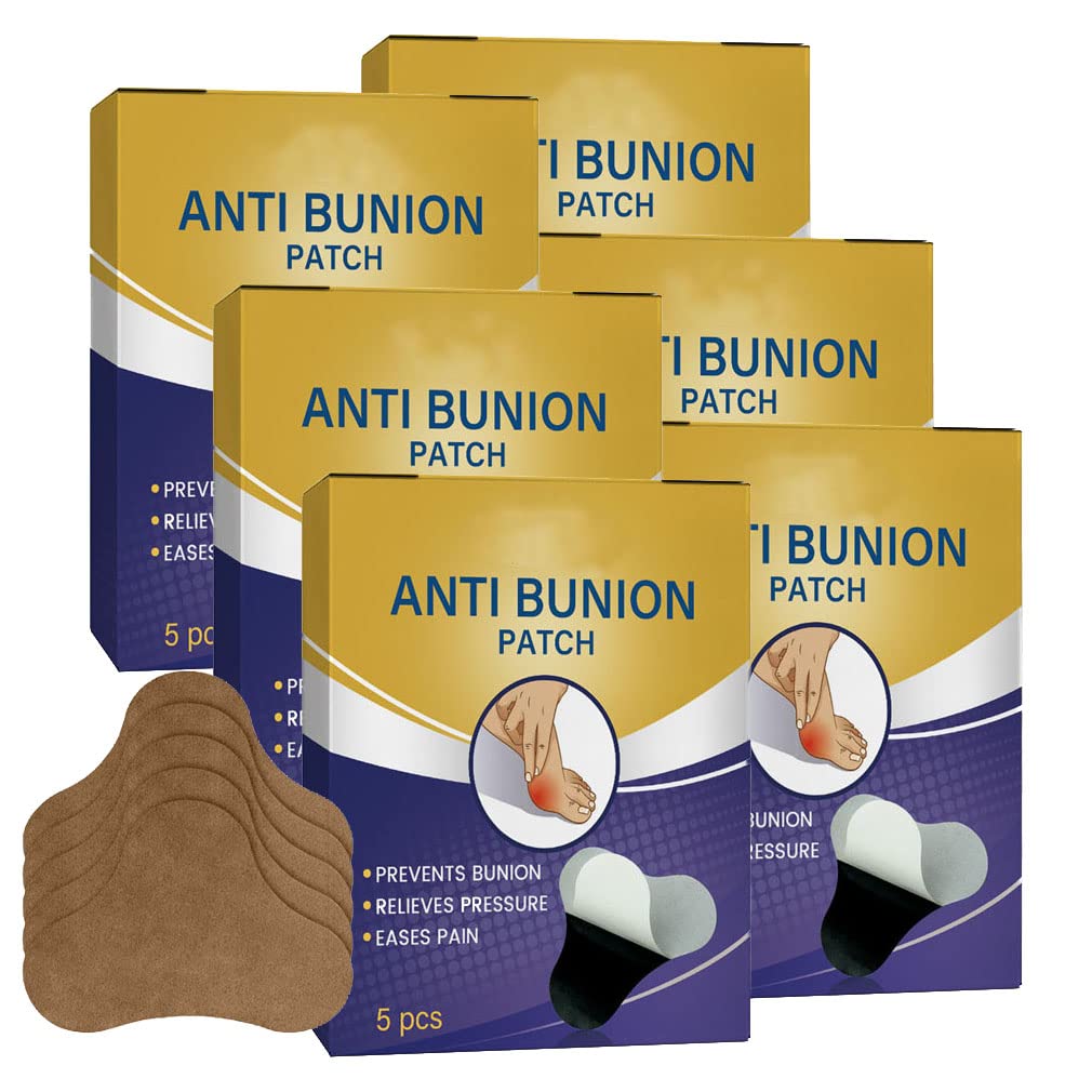 Anti Bunion Patch, 3/6/12 Boxes Bunion Pads, Bunion Relief Patch, Bunion Corrector for Women Men, Reduce Rubbing, Callus (6Boxes/30PCS)