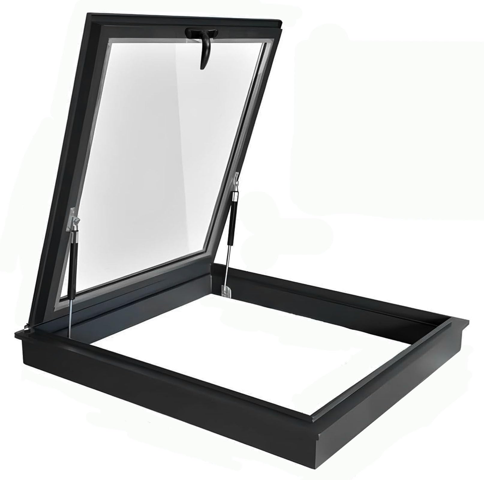 Claraboya de Techo, Ventanas de tejado de Salida, Ventanas de tejado con Vidrio Templado de Doble Capa, claraboya de Salida de Impermeable para sótanos,desván, cobertizos,600X500mm