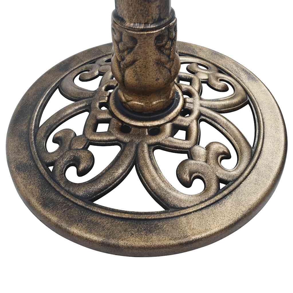 Baño para pájaros de plástico de color bronce, resistente a la intemperie, 50 x 76 cm, de pie, con base estable para jardín, decoración de jardín, bebedero para pájaros y comedero para beber y