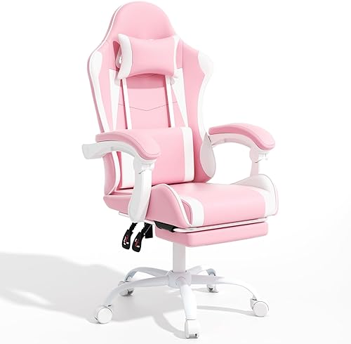 Magshion Silla de videojuegos para adultos, silla ergonómica de escritorio para computadora con reposabrazos de acoplamiento, silla de jugador de