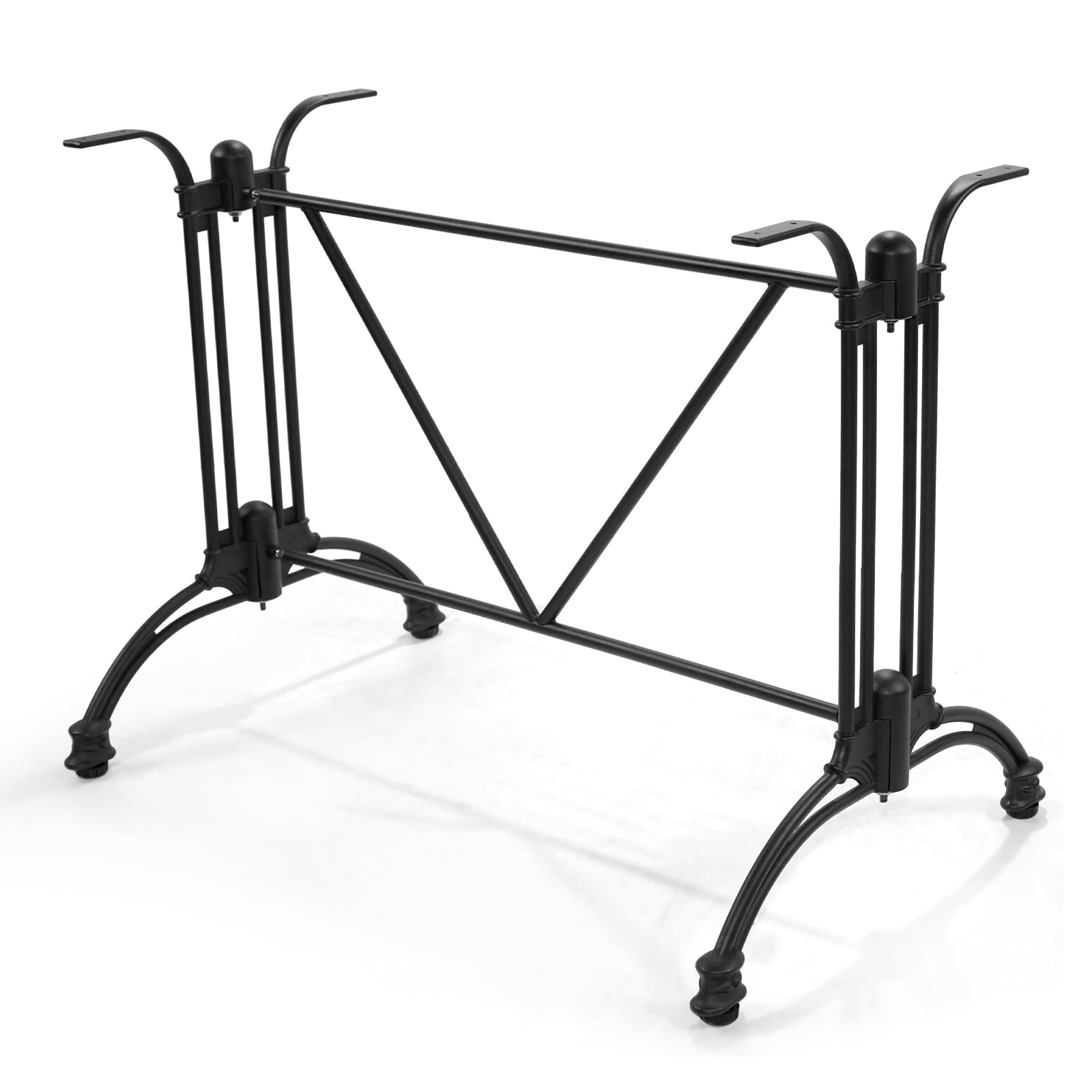 GWAREZ Cast Aluminum Table Base with Sturdy Cross Beam, Modern Minimalist Style, 36.9