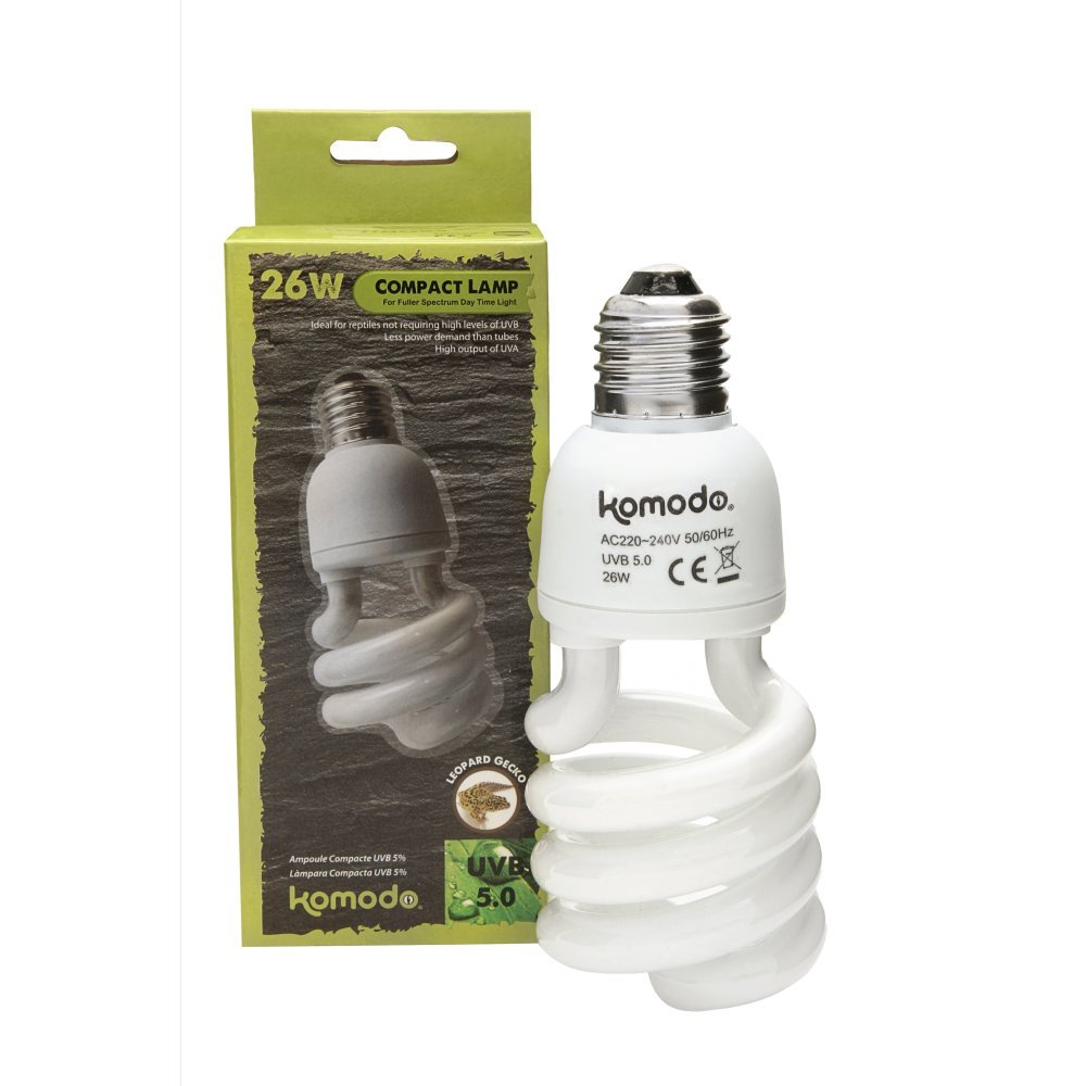 Komodo Lampada compatta Uvb 5.0 ES, 15 Watt, bianco