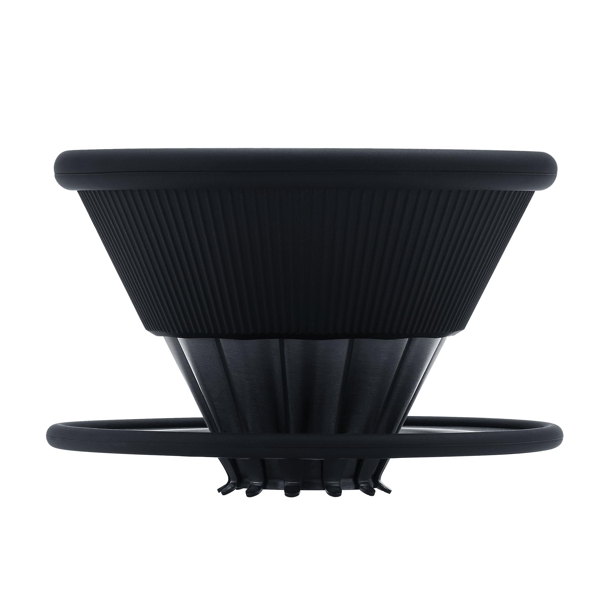 Normcore Goutteur à café 2 en 1 pour infuser 1 à 2 tasses de café, utilisez une cafetière à filtre V60 et Wave en acier inoxydable 304, noir