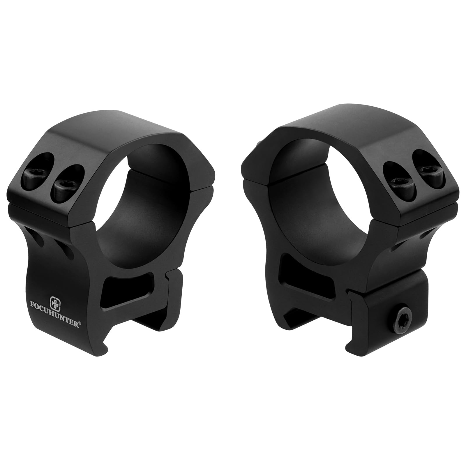 Anelli di Montaggio per Telecamera Monoculare da 30 mm / 1,18'' Anello di Montaggio per Telescopio a Profilo Medio in Alluminio Leggero Anodizzato Nero per Binari da 20 mm Doppio Anello per