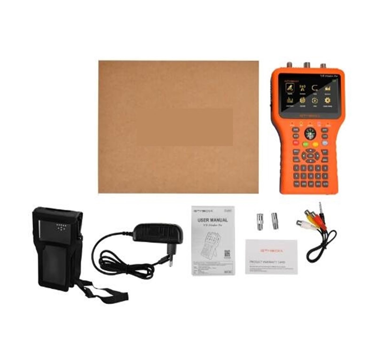 V8 Finder Pro 2 - Medidor de señal de TV satelital DVB-S2X/S2/S/T2/T/C AHD H.265 de 4,3 Pulgadas