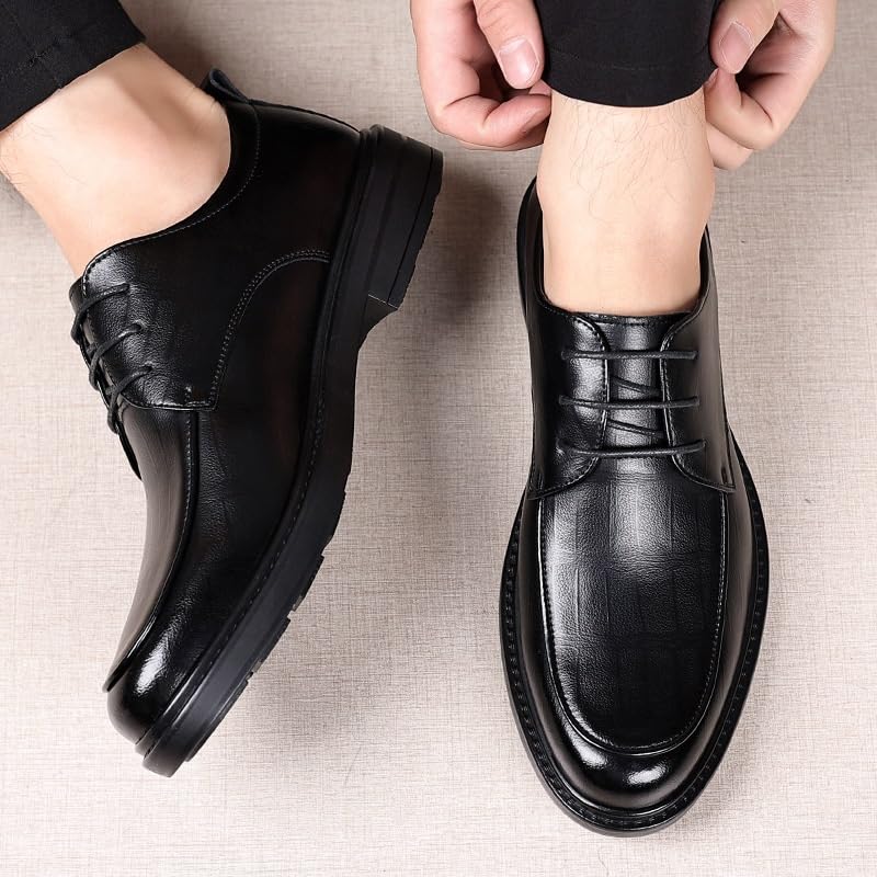 Men's Retro Dress Shoes Men Classic Style Leather Formal Lace Up Oxford Shoes PU Leather Business Shoes for Men Non-Slip Softsole Walking Derby Shoes2