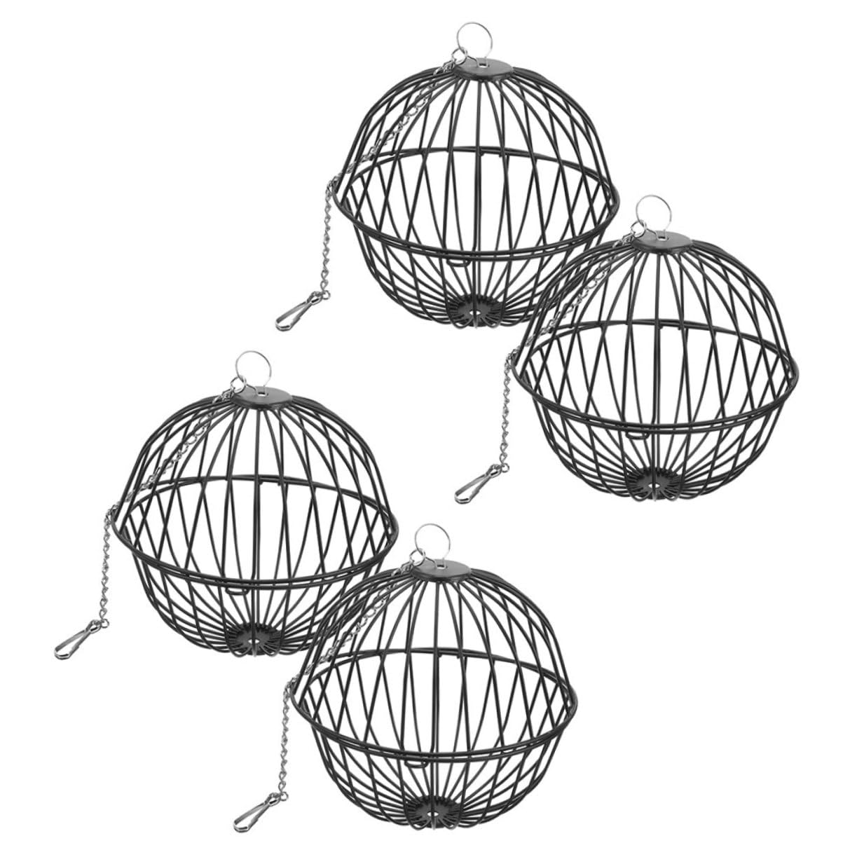 Happyyami 4pièces Distributeur De Foin Inoxydable pour Lapins Et Rongeurs Boules De Nourriture Suspendues Jouets Et Râtelier pour Hamsters Cobayes Et Chinchillas
