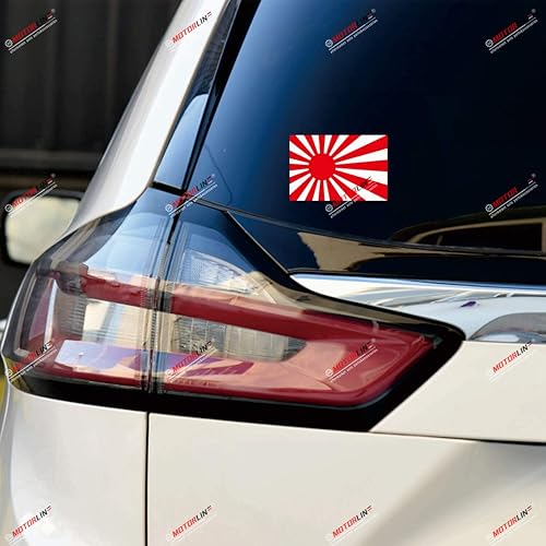 Miniatura 2 de Calcomanía de vinilo con diseño de bandera japonesa JDM Japón – 2 unidades reflectantes, 3 pulgadas – apto para Honda, Toyota, Mazda Suzuki