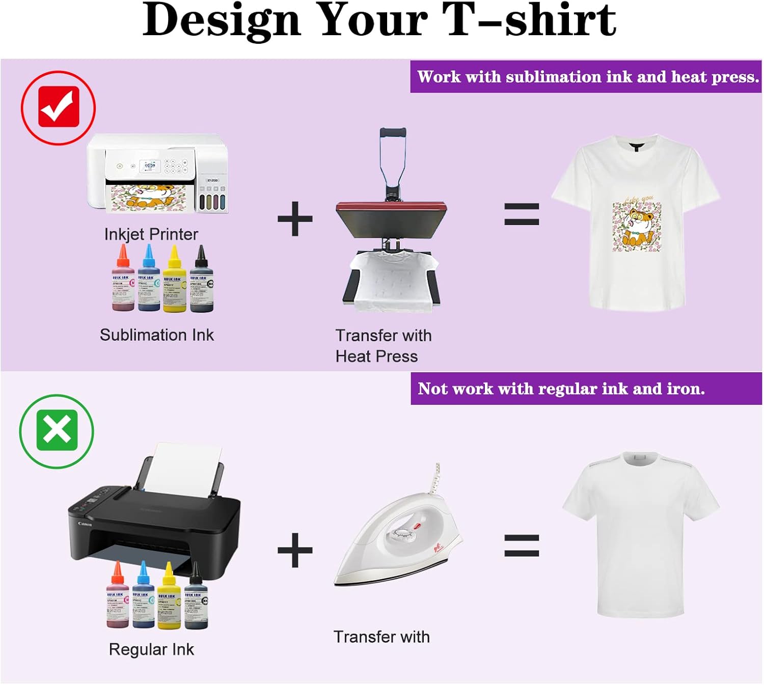 Sublimation Paper 8.5x11 Inch, Work with Sublimation Ink and E Sawgrass Inkjet Printers for Mugs T-Shirts Light Fabric and Other Sublimation Blanks (50 Sheets, 125G) (A-8.5x11) - Image 6