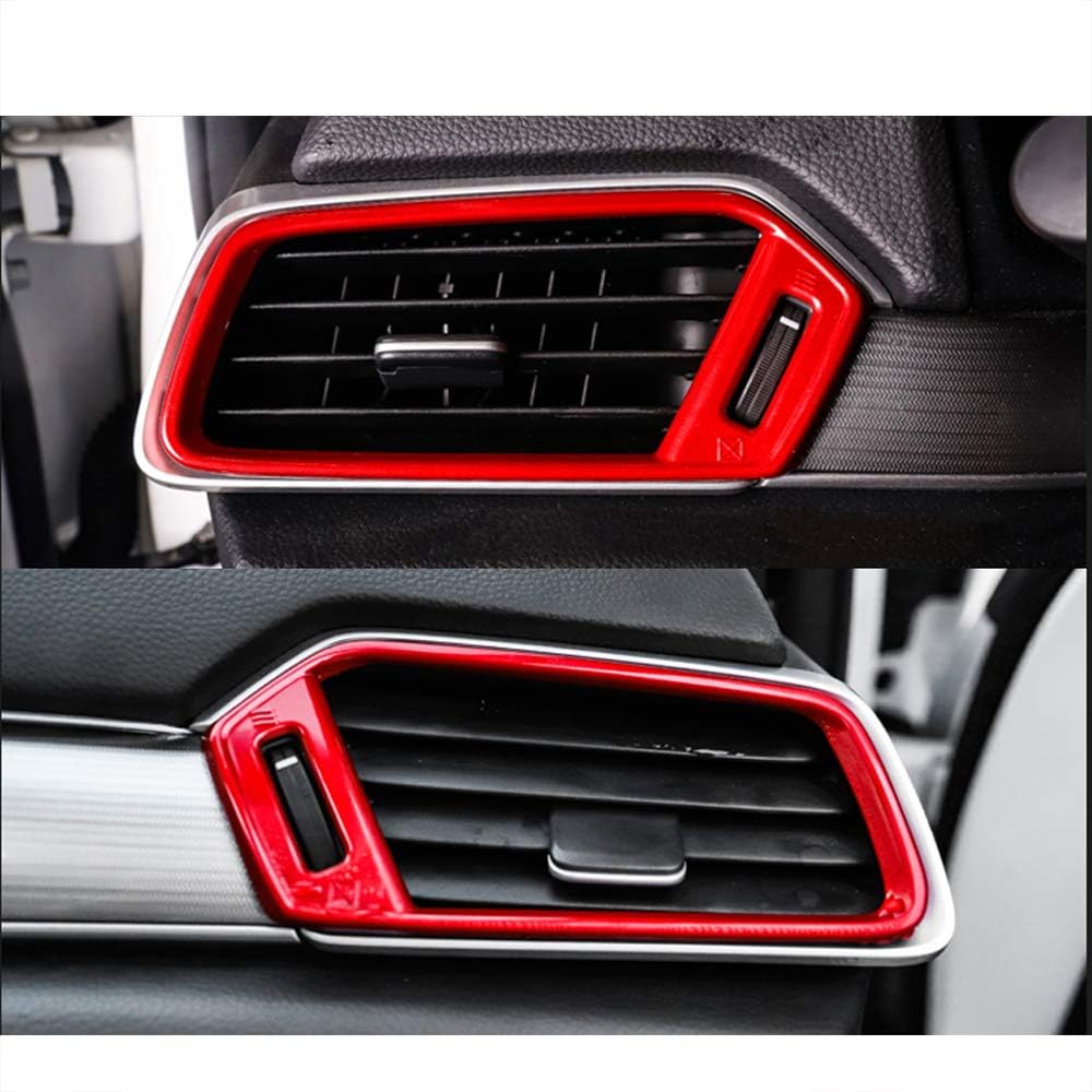 XITER 2PCS ABS Engineering Plastics Interior Air Condition Vent Outlet Cover Frame Cover Trim Accessories for Honda Accord 10th 2018 2019 2020 2021 2022(RED)