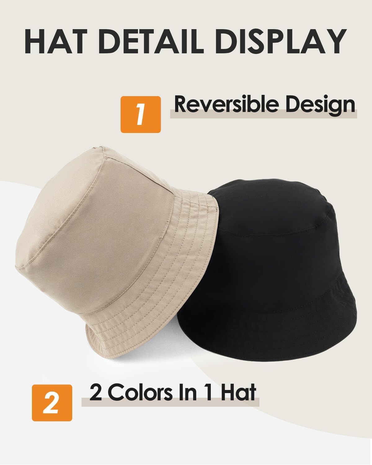 Sombrero De Sol Tipo Cubo Reversible De Secado Rápido, Tallas L/XL/XX-Large, para Cabezas Grandes, 2 En 1, UPF 50+, Ligero, para Pesca Y Senderismo. Grey-Khaki L