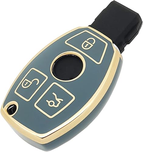 Miniatura 3 de Funda para llavero de automóvil de TPU suave para Mercedes Benz C E G M Class GLC GLE GLS CLA CLS con llavero, Azul