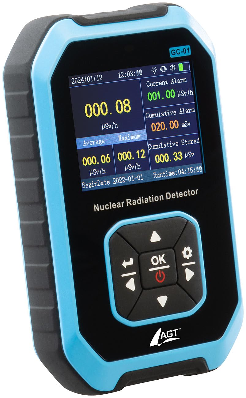 AGT Strahlungsmessgerät: Digitaler Akku-Geigerzähler & Dosimeter, Beta-/Gamma-/Röntgenstrahlung (Geiger Zähler, Geiger Counter, Digitale)