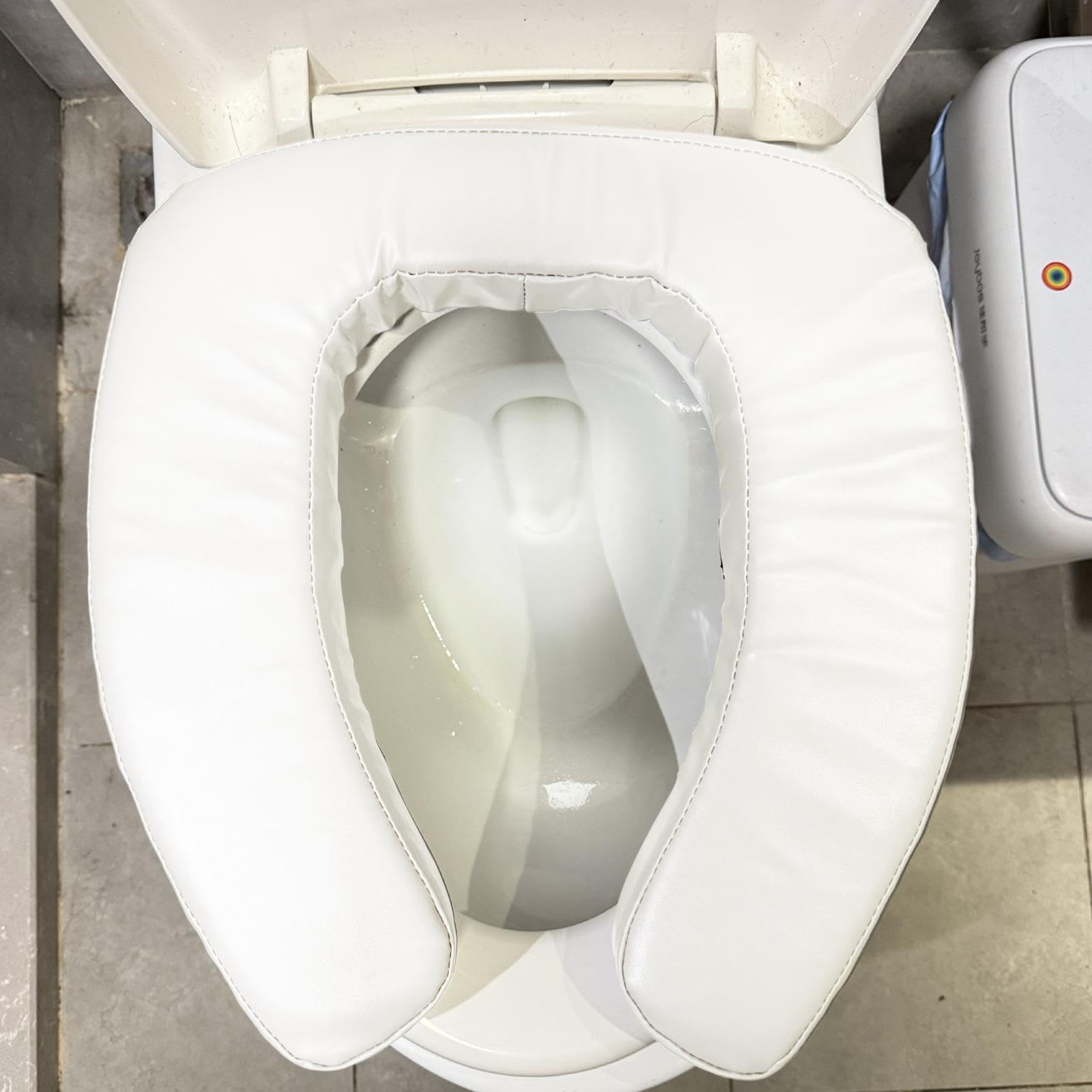 Sedile WC Rialzato Per Anziani - Estensore Sedile WC Alto Impermeabile | Supporto Ergonomico Antiscivolo, Cuscino Imbottito Per Aumentare L'altezza | Bagno Casa Ospedale Camper Viaggio
