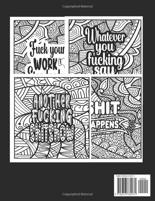 Things I Want To Say At Work But Can't Coloring Book: A Stress Relieving Swear Word Adult Stress Relief Management Gag Gift with Hilarious Work Quotes To Color. image 3