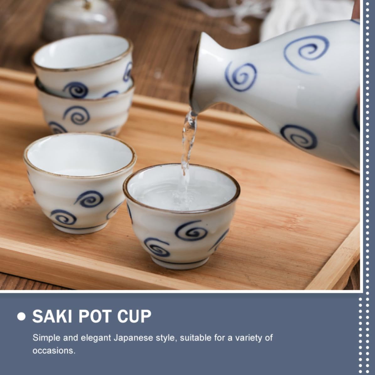 POPETPOP Cerámica Tetera de Sake Japonesa Tazas, Estilo Japonés