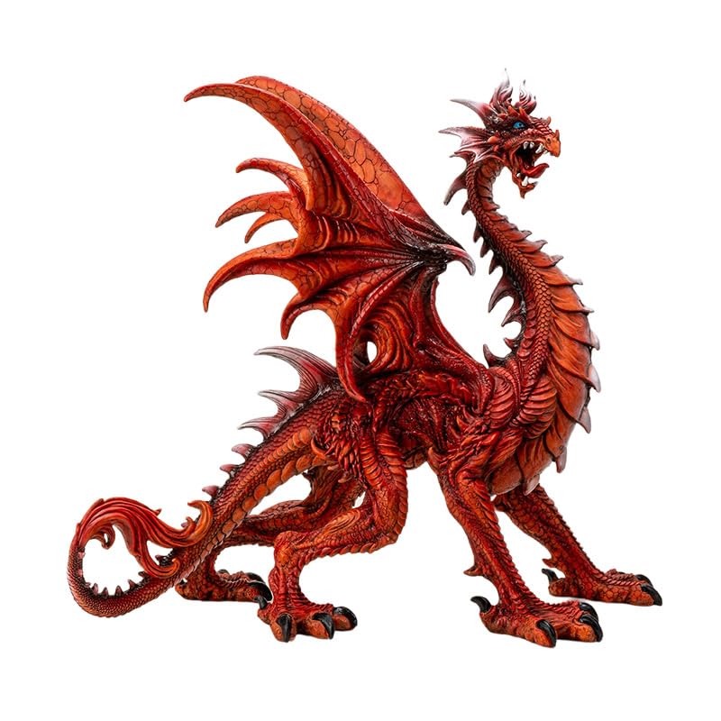 Estatua de Dragón Rojo Majestuoso Pacific Giftware 20 in