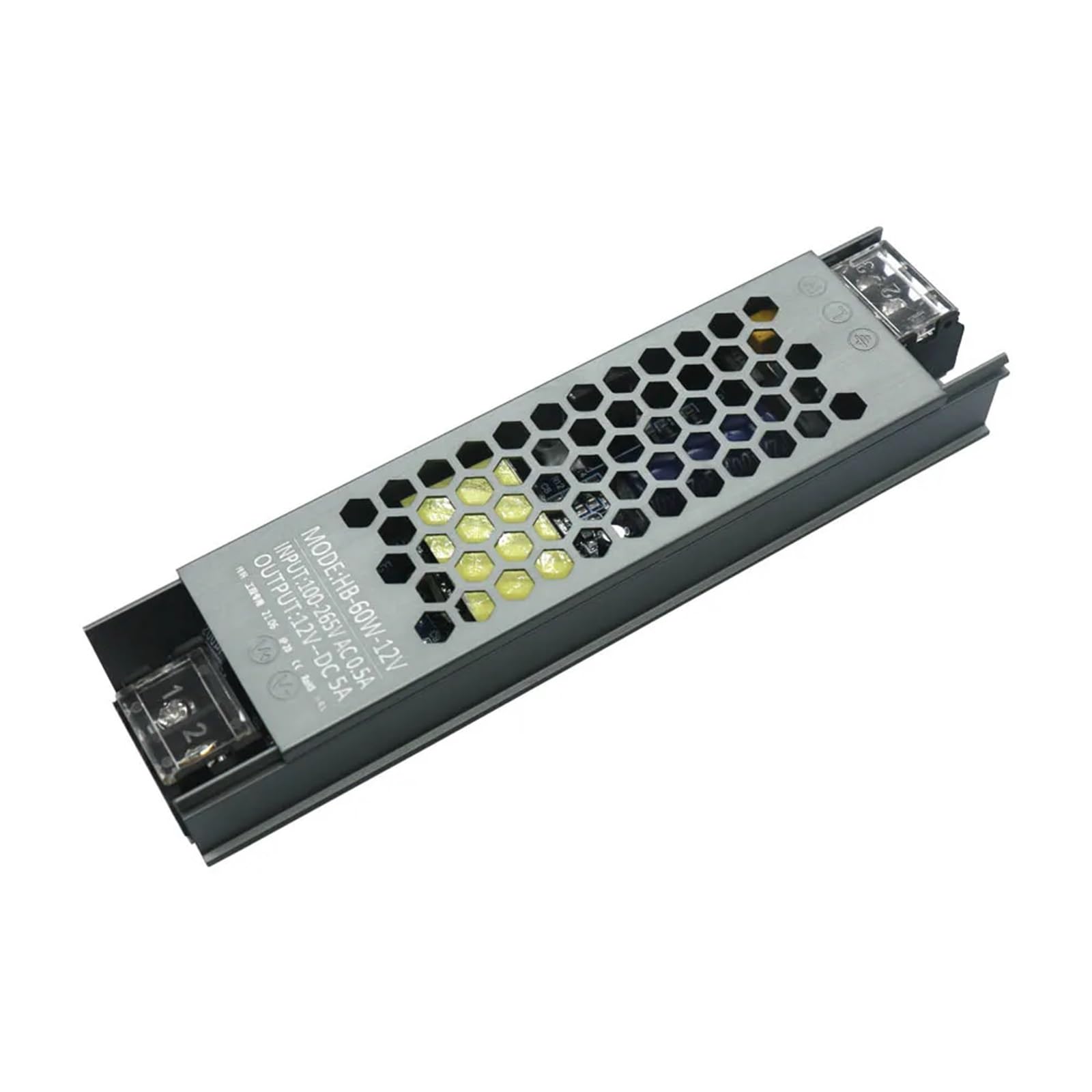 FCARUMIQP Ultra Thin DC 12V Lighting 100W 150W 200W 300W 400W LED Driver Power Supply Super A/D Converter for Strip(60w Dc12v)