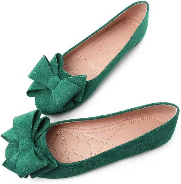 Stunner Women's Dress Flats Cute Round Toe Bowknot Flats Comfortable Ballet Flats Casual Slip On Flat Shoes