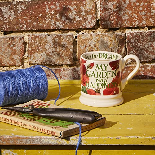 Emma Bridgewater Boho Handmade Ceramic My Garden Is My Happiness Gift Half-Pint Coffee And Tea Mug #TOP5