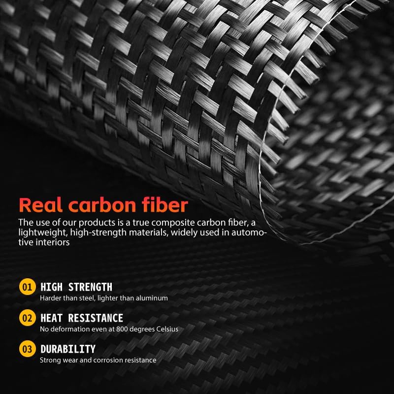 Real Carbon Fiber Gear Shift Knob Cover Trim for Subaru Crosstrek 2024 2025 2026,Forester 2025 2026，Outback 2025 2026 for Subaru Accessories 2025 2026 (Black)