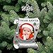 Baby's First Christmas Keepsake Photo Ornament - 2025 Dated Ornament for Newborn - Dear Santa Picture Holder - Baby 1st - Gift/Storage Bag Included