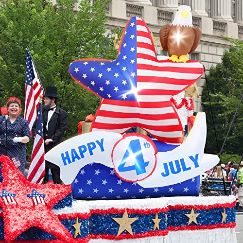 7Ft Independence Day Decorations Inflatables, Upgraded 4Th Of July Decor American Flag Star And Bald Eagle Patriotic Inflatables Decorations For Fourth Of July Memorial Day Outdoor Yard Lawn Decor #TOP6