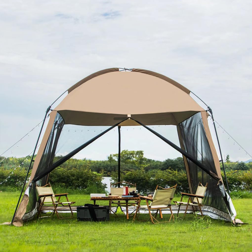 Tenda da campeggio impermeabile, facile da montare, tipo2 | appassionati di campeggio all'aperto, con protezione UV e tendalino parasole.