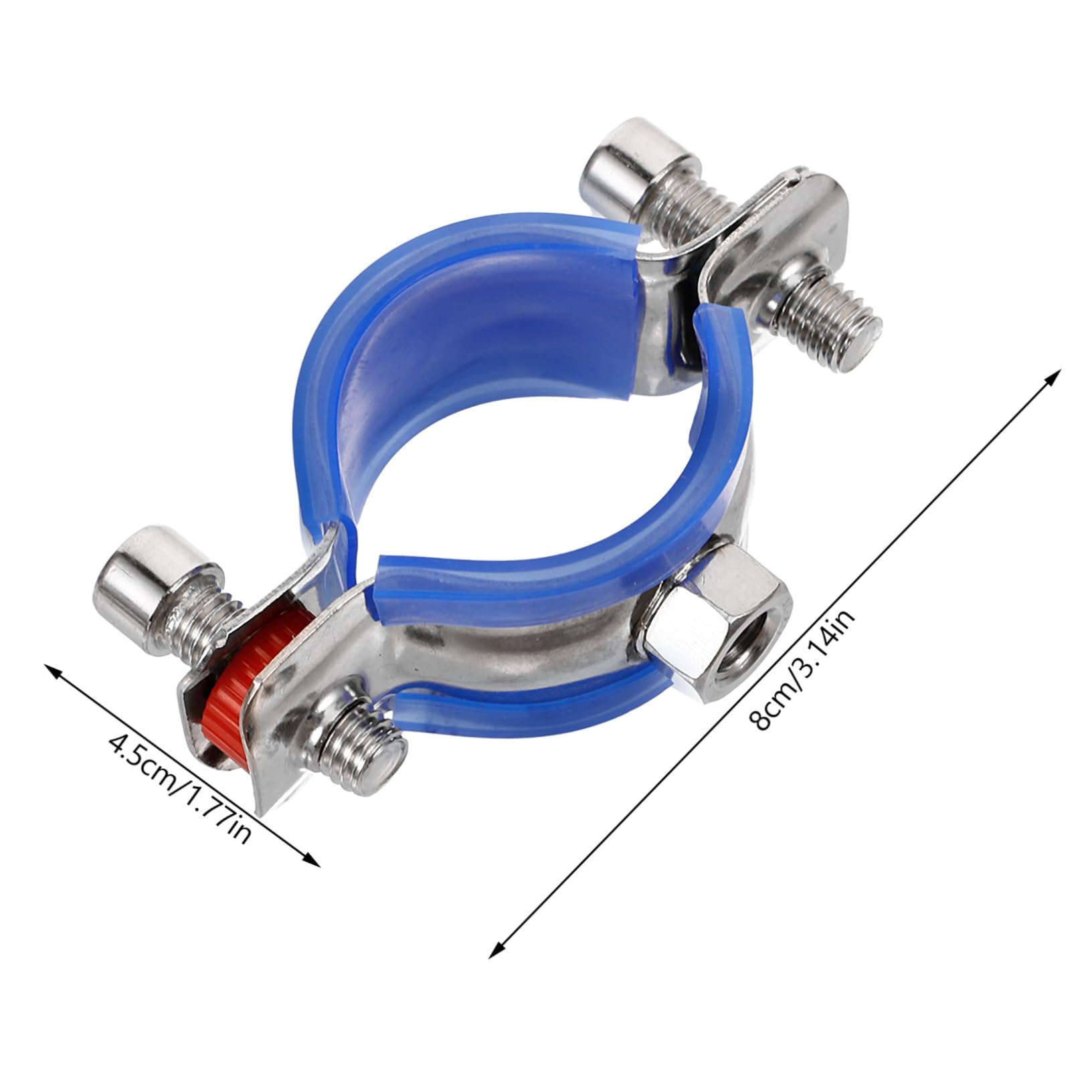 NUOBESTY 5 Ensembles Collier De Serrage En Acier Inoxydable Pince Robuste Colliers Pour Tuyau Serrer Support Mur Collier De Serrage Pour Tuyau Agrafe Pépin Pinces À Tuyaux 2 Pièces * 5