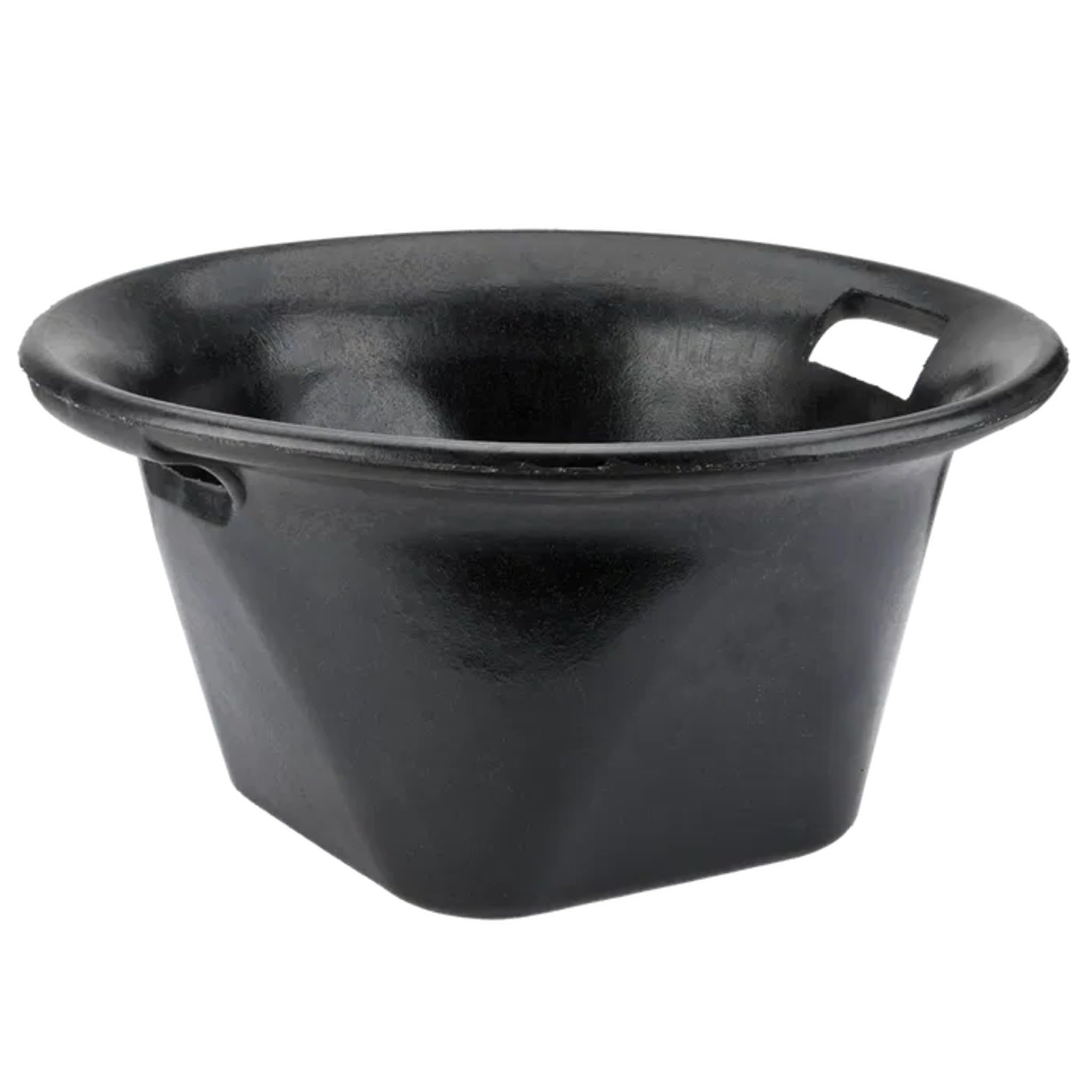 Bricoloco Cesto de leña de caucho reciclado de 13 litros,para transporte y almacenamiento de troncos, ramas para la chimenea y barbacoa, o escombros – Capazo de goma muy resistente y duradero (5)