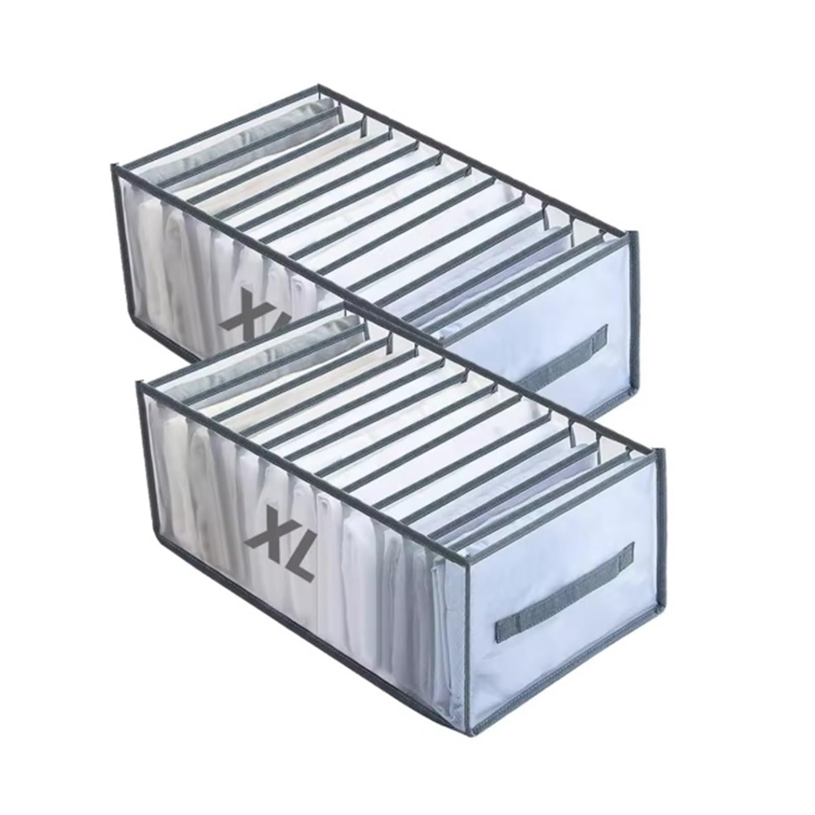 Compatible con organizador de ropa genérico 2 piezas. | 12/5 rejilla jeans calcetines faldas sujetador armario(XL 12Grids 2pcs)
