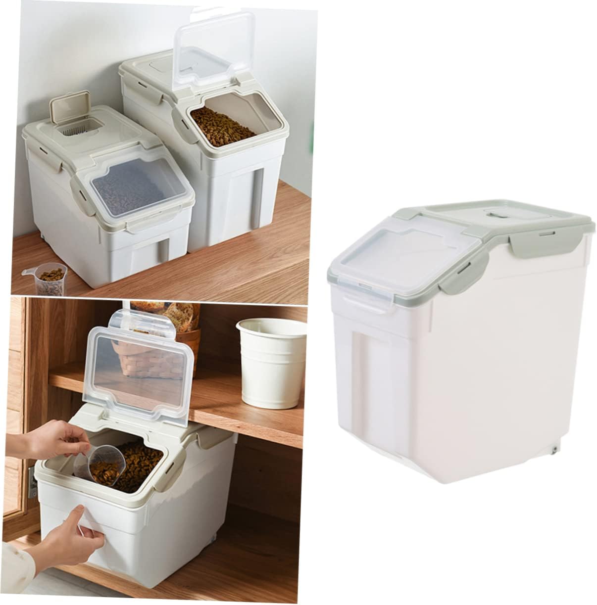 Mipcase Pet Food Storage Container Bucket Moisture Dust Design for Dog Cat Food Durable for Pet Food