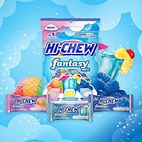 Vista 2 de Hi Chew Fantasy Mix Candy, Rainbow Sherbet, Blue Hawaii, and Blue Raspberry Flavors, Fruity Chewy Japanese Taffy,3 oz Pack of 2