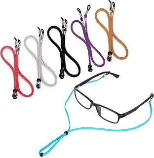 6PCS Eye Glasses String Holder Strap,Anti-slip Eyeglass Chains Lanyard,Adjustable Eyewear Retainers,Sport Sunglass Retainer Holder Strap for Men and Women