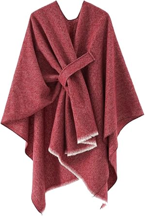 Womens Shawls Wrap Poncho Soft Capes Open Front Cardigan Large Blanket Wraps Shawl Knitted Cloak Cardigan Warm