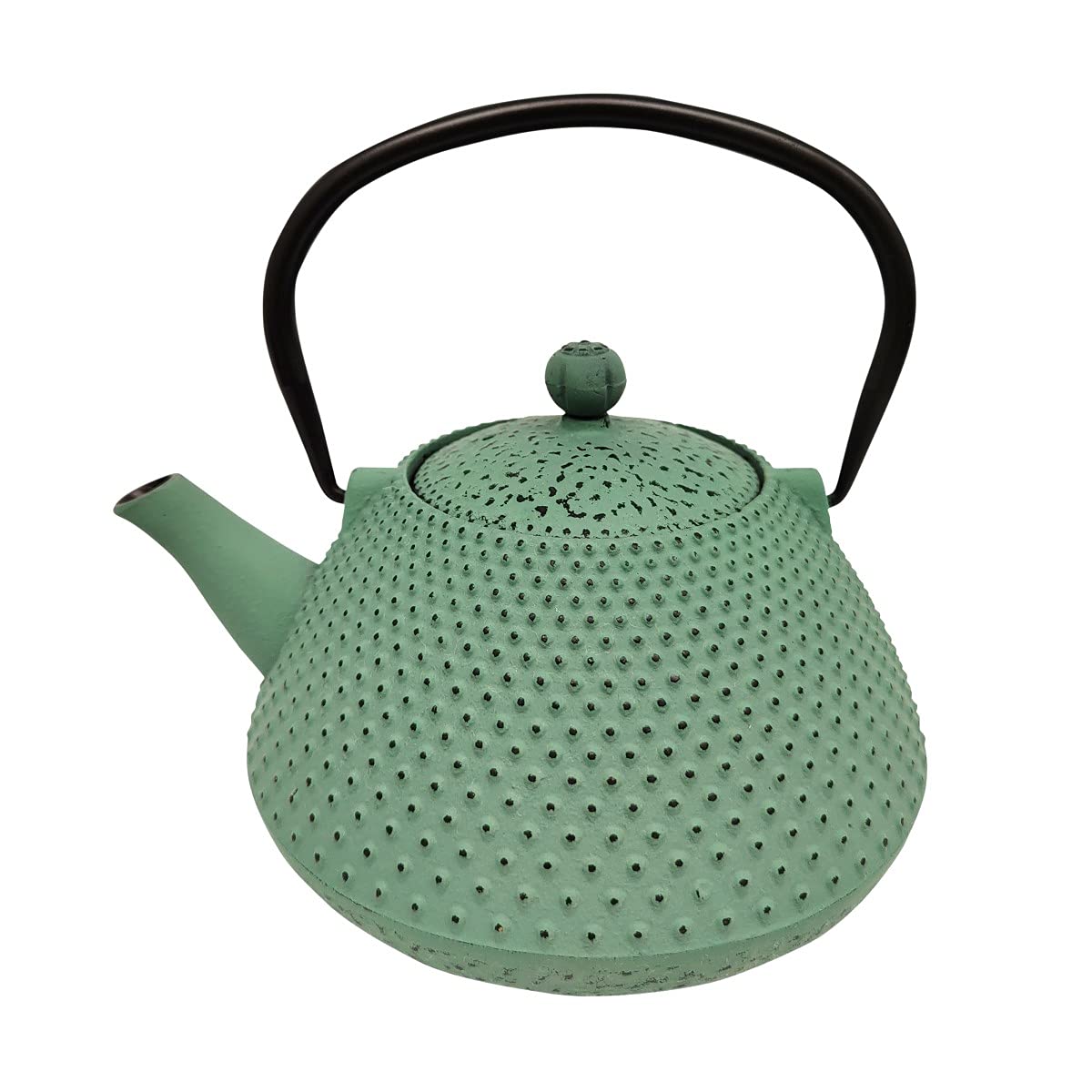 Théière en fonte verte 0,78 l avec filtre pour infusion de thé en vrac