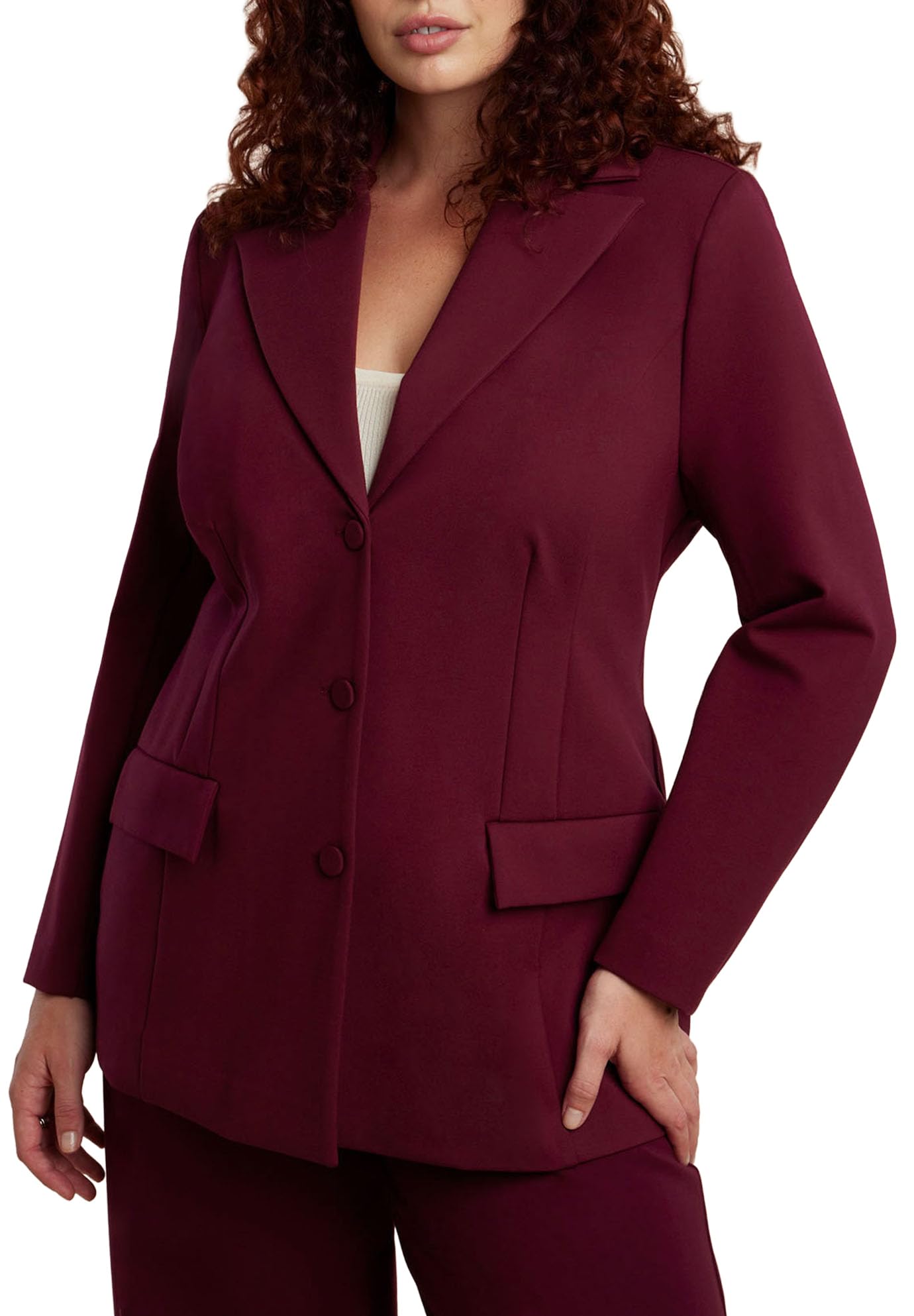 ELOQUII Womens Plus Size The Ultimate Nipped Waist Blazer