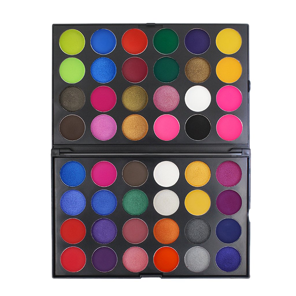 Pro 48 Colors Warm Eyeshadow Palette Matte/Shimmer Makeup Cream Natural Nude Smoky Deep Eye Makeup Kit