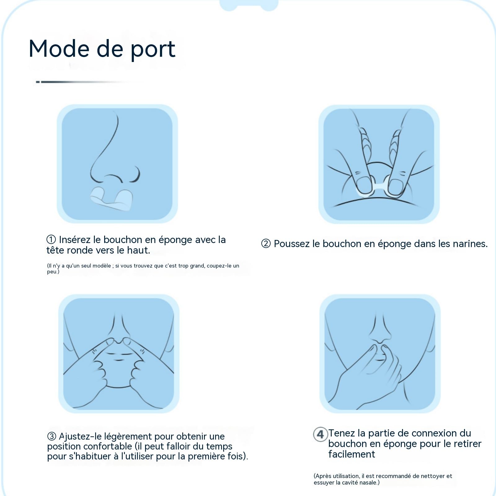 Lot de 50 filtres nasaux jetables en éponge, bouchons nasaux super respirants pour lutter contre la poussière, les poils d'animaux, les allergies au pollen, à la transpiration (Noir)
