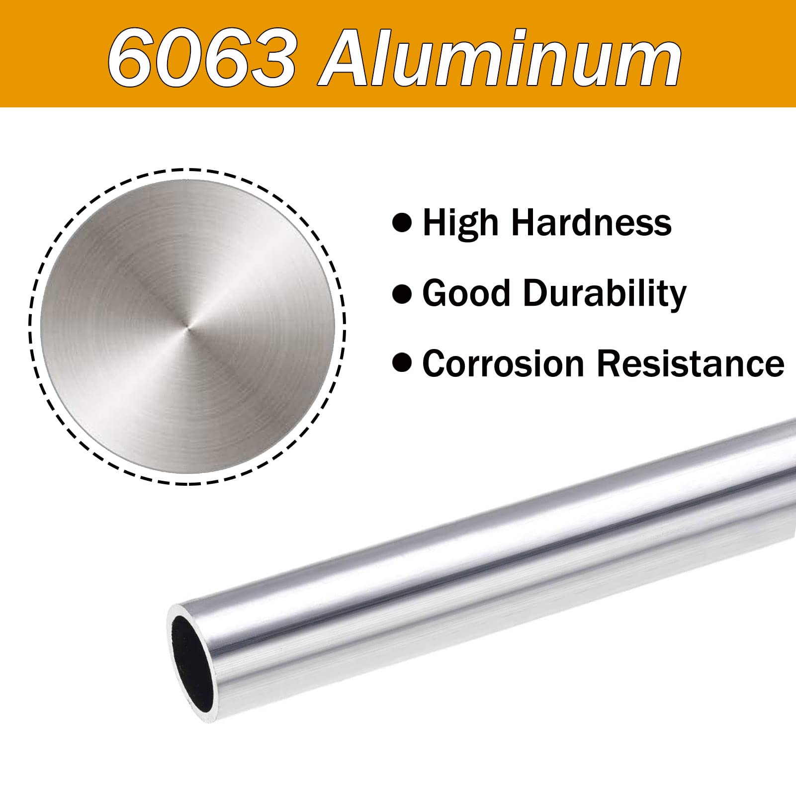 Tubo De Aluminio 6063 - 22 Mm Exterior, 18 Mm Interior, 100 Mm Largo, Para Bricolaje Y Manualidades