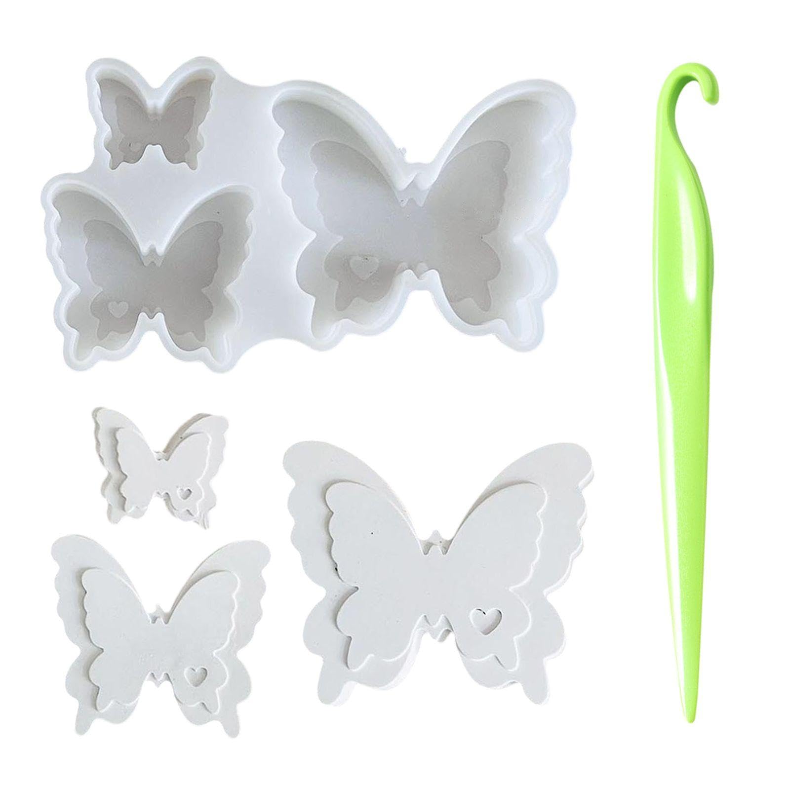 MEMOFYND 1 Butterfly Mold, 1 Piece Mold Release Tool, Cast Silicone Mold, Diy Craft Aromatherapy Candle Mold, Creative Gypsum Mold