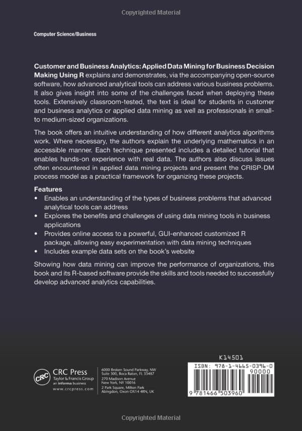 Customer and Business Analytics (Chapman & Hall/CRC The R Series) - Image 2