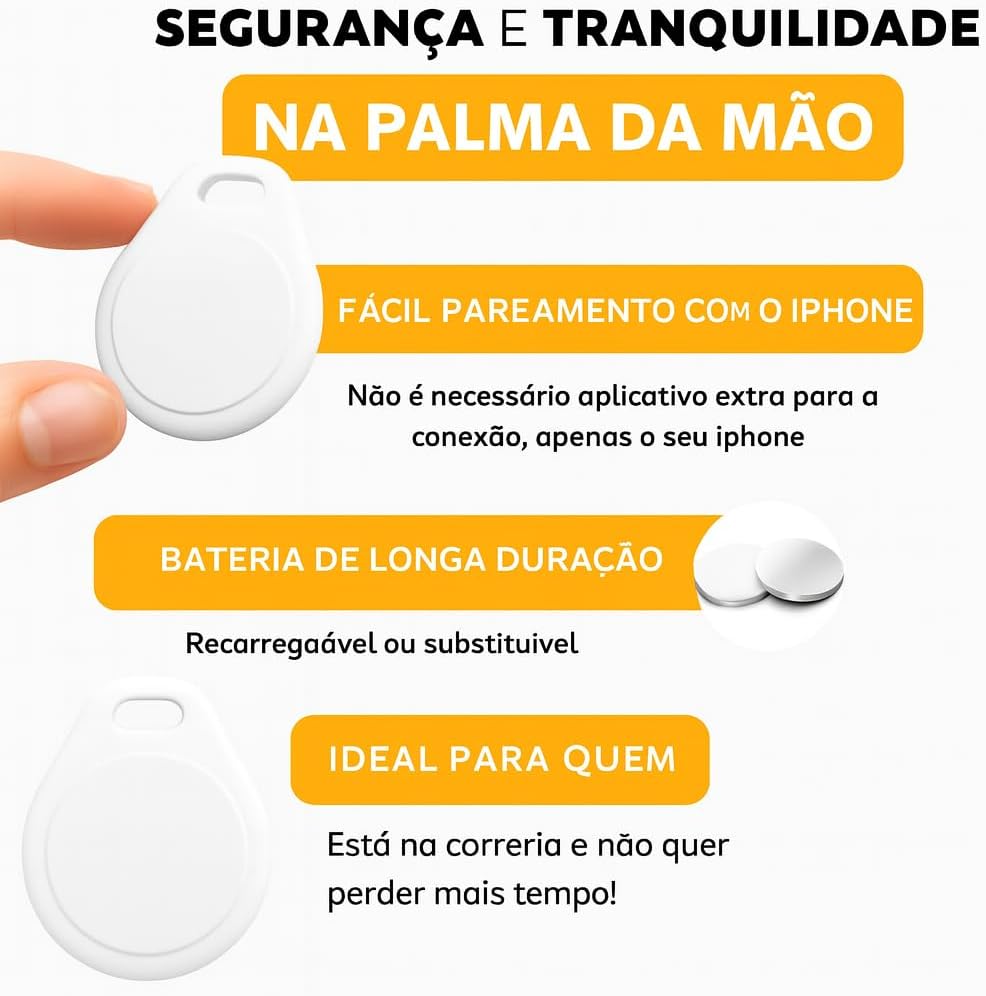 Rastreador Smart Tag Bluetooth – Localizador Portátil com Alarme Sonoro, Ideal para Pets, Crianças, Chaves e Mochilas - Compatível com App Buscar Rastreador Smart Tag Bluetooth – Localizador Portátil com Alarme Sonoro, Ideal para Pets, Crianças, Chaves e Mochilas - Compatível com App Buscar
