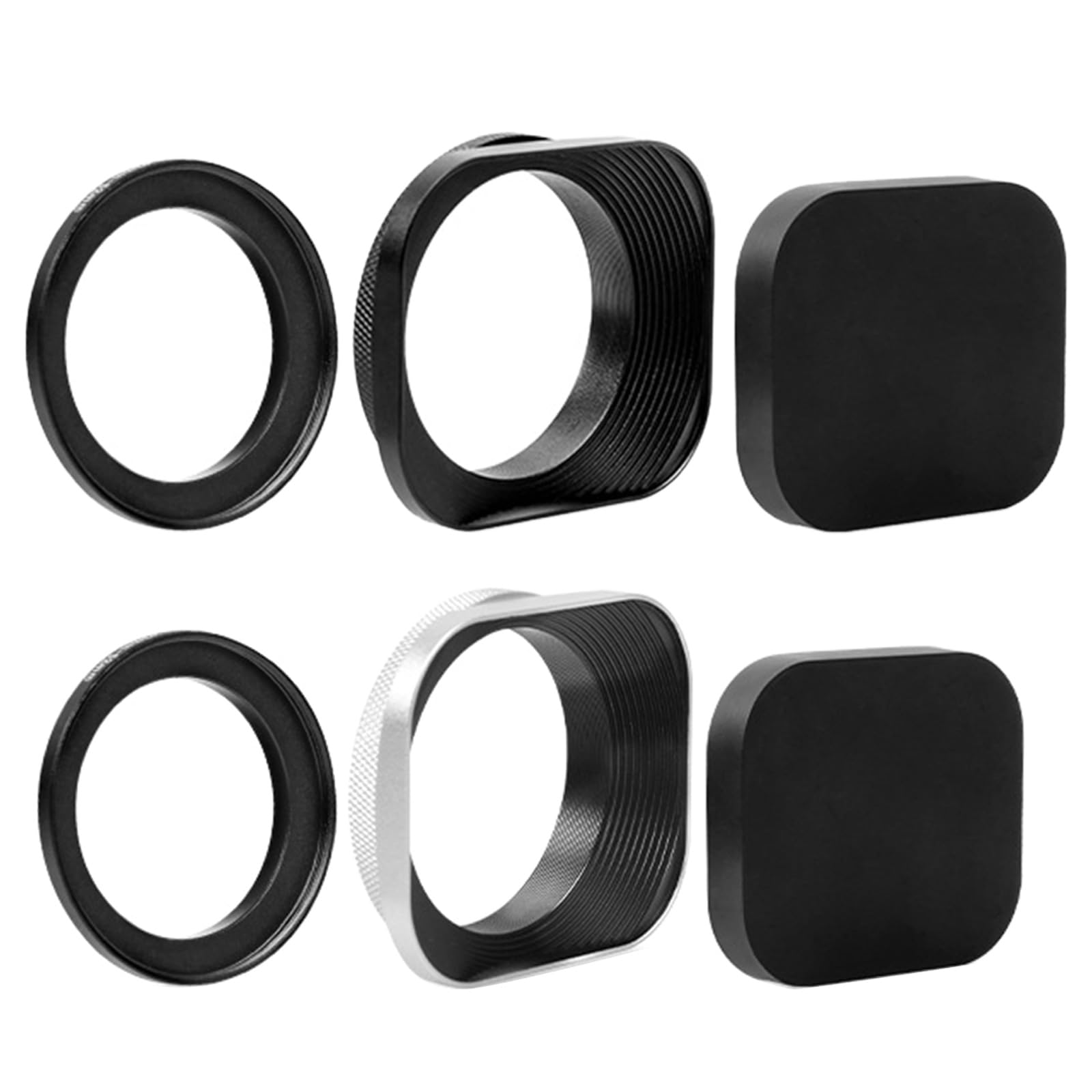 Set di paraluce in alluminio per fotocamere, adatto per obiettivi 37/39/40,5/46/43/49 mm