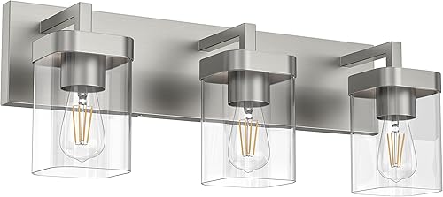 Miniatura 10 de Luz de Tocador de Baño, Diseño Cuadrado 5 Luces Modernas Accesorios de Iluminación de Baño Sobre Espejo, Luz de Tocador Negra para Sala de