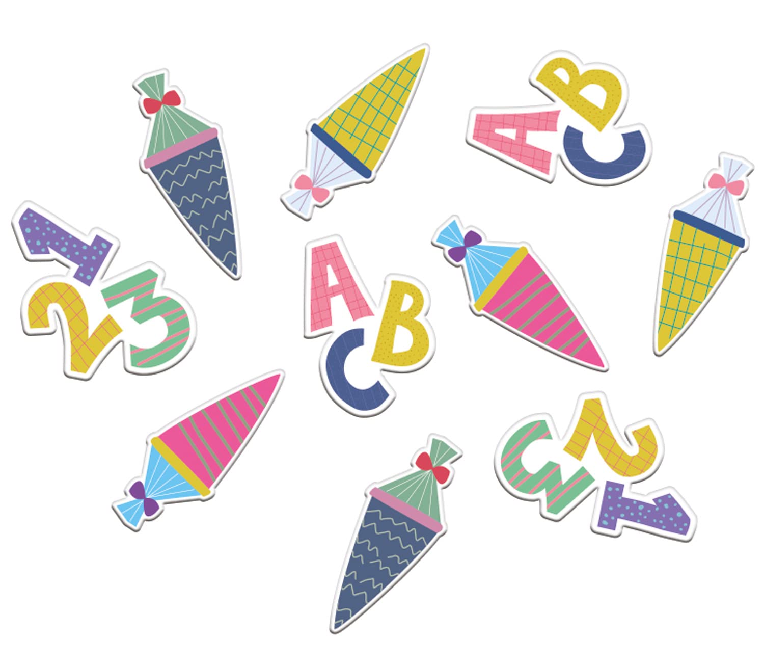 Folat 66084 Table Confetti Back to School Pack of 45 Multi-Coloured
